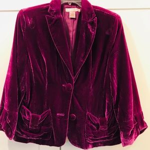 Bandolino Crushed Velvet Jacket. Size 10.